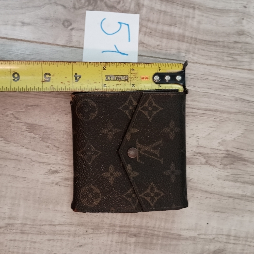 Authentic LOUIS VUITTON LV Monogram Canvas Leather Trifold Compact Clutch Wallet - Picture 13 of 13